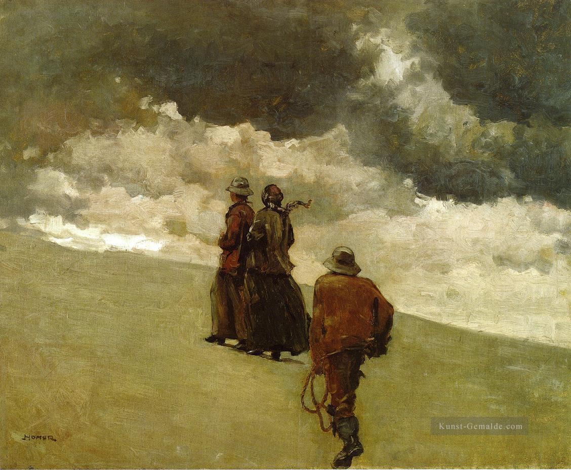 Zur Rettung Realismus Maler Winslow Homer Ölgemälde